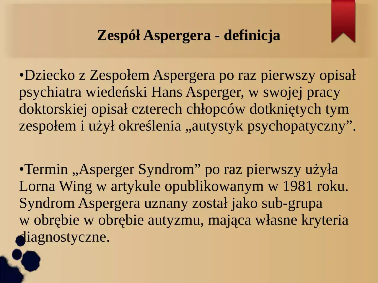 Definicja Zespołu Aspergera