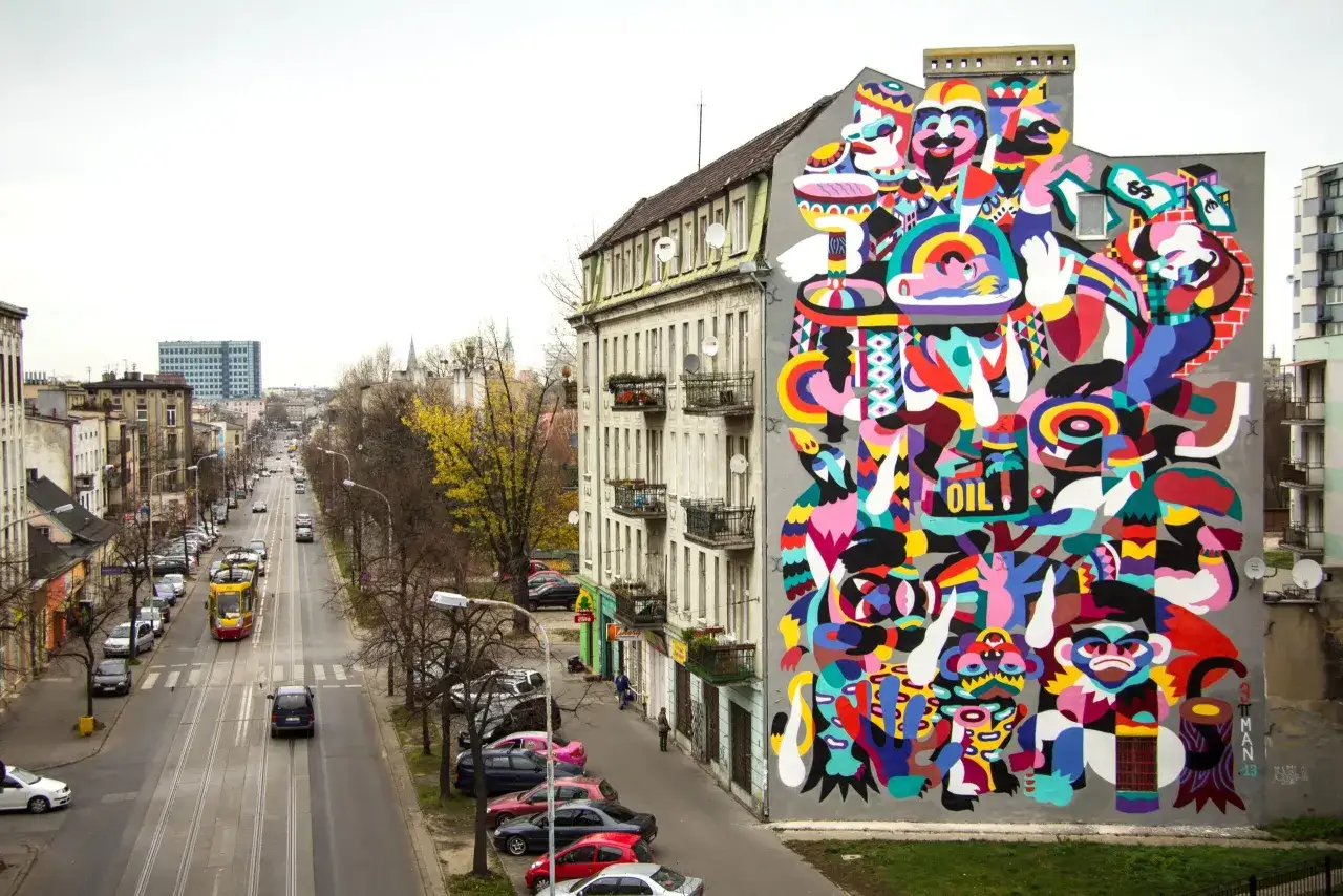 Łódź mural street art