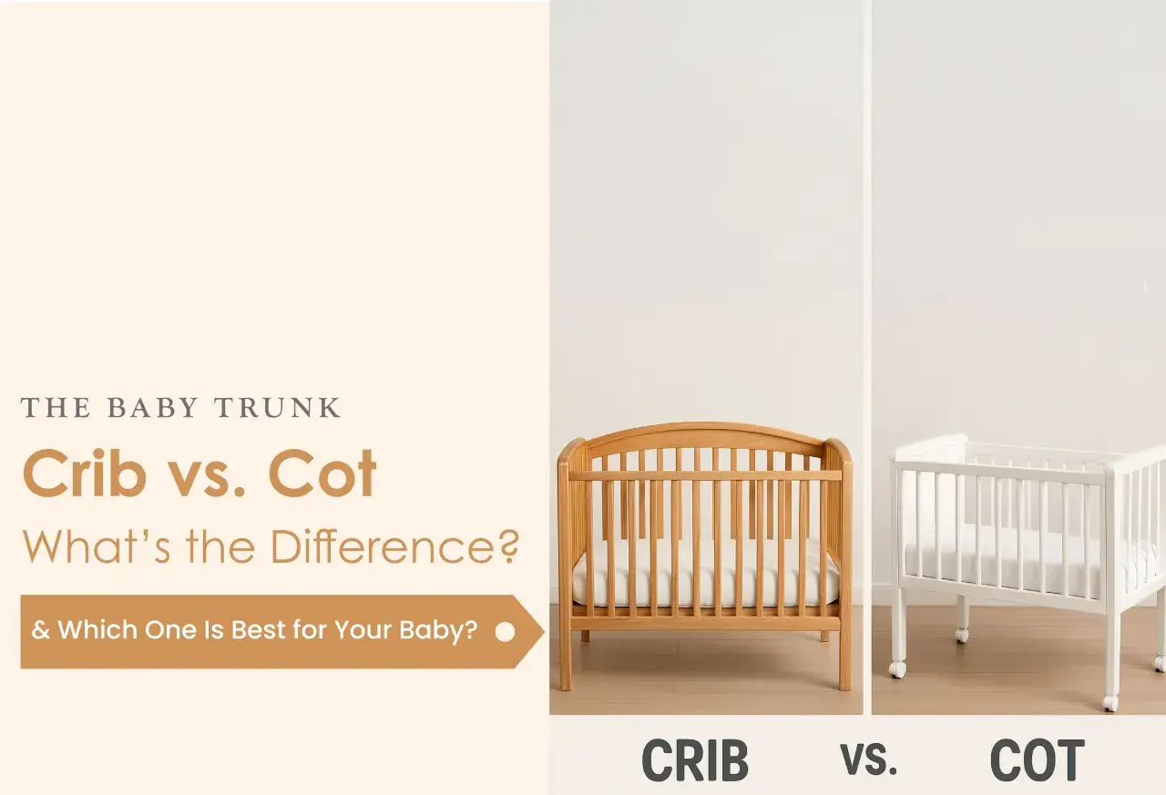 Dos cunas, una de madera (crib) y otra blanca (cot), se comparan para decidir cu&aacute;l es mejor para tu beb&eacute;.