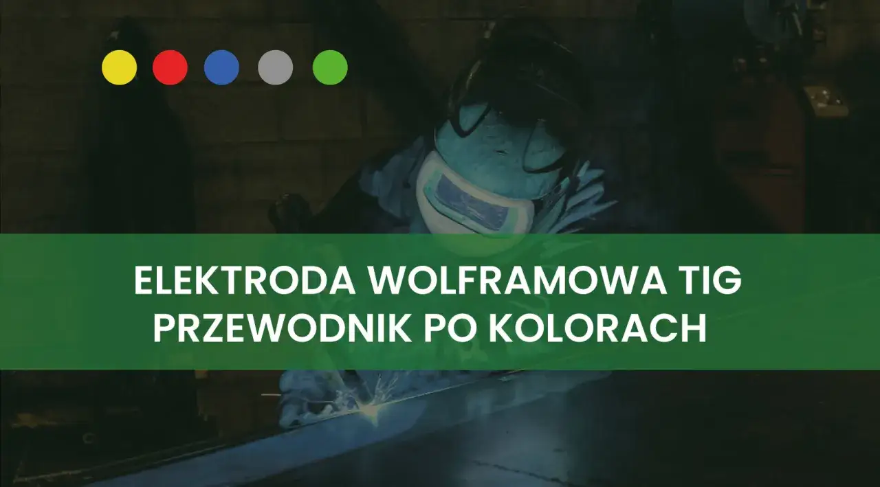 Kolory elektrod TIG: przewodnik po rodzajach wolframu. Spawacz w masce ochronnej, łuk spawalniczy.