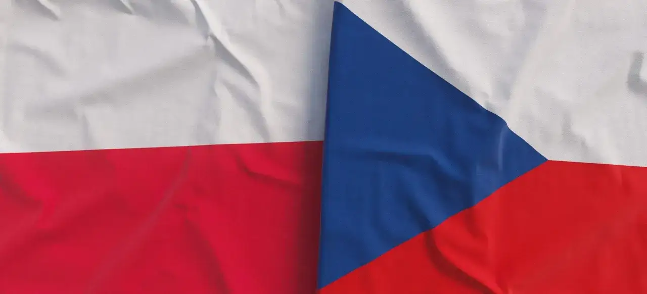 Flaga Czech i Polski porównanie