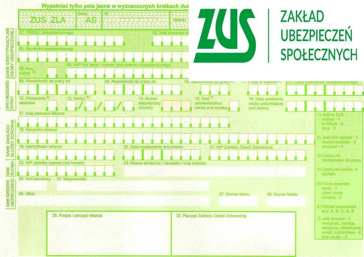 Formularz ZUS ZLA, służący do zgłaszania niezdolności do pracy. Czy można skrócić L4? To zależy od przepisów.