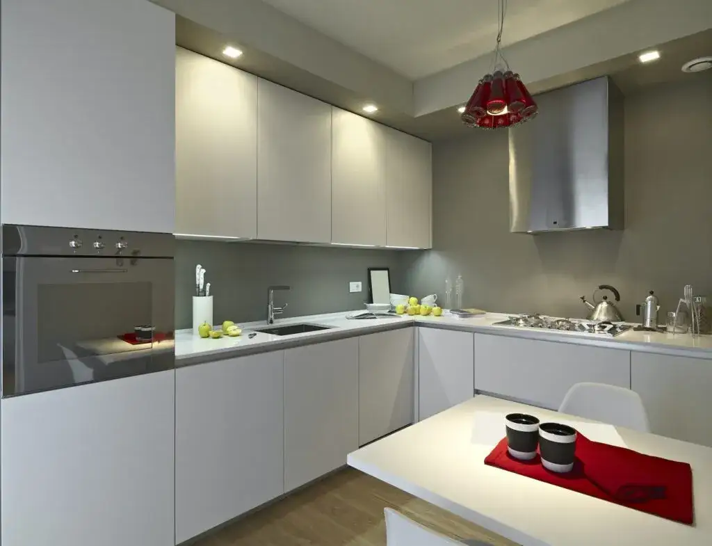 kuchnia skandynawska loft glamour ściana inspiracje
