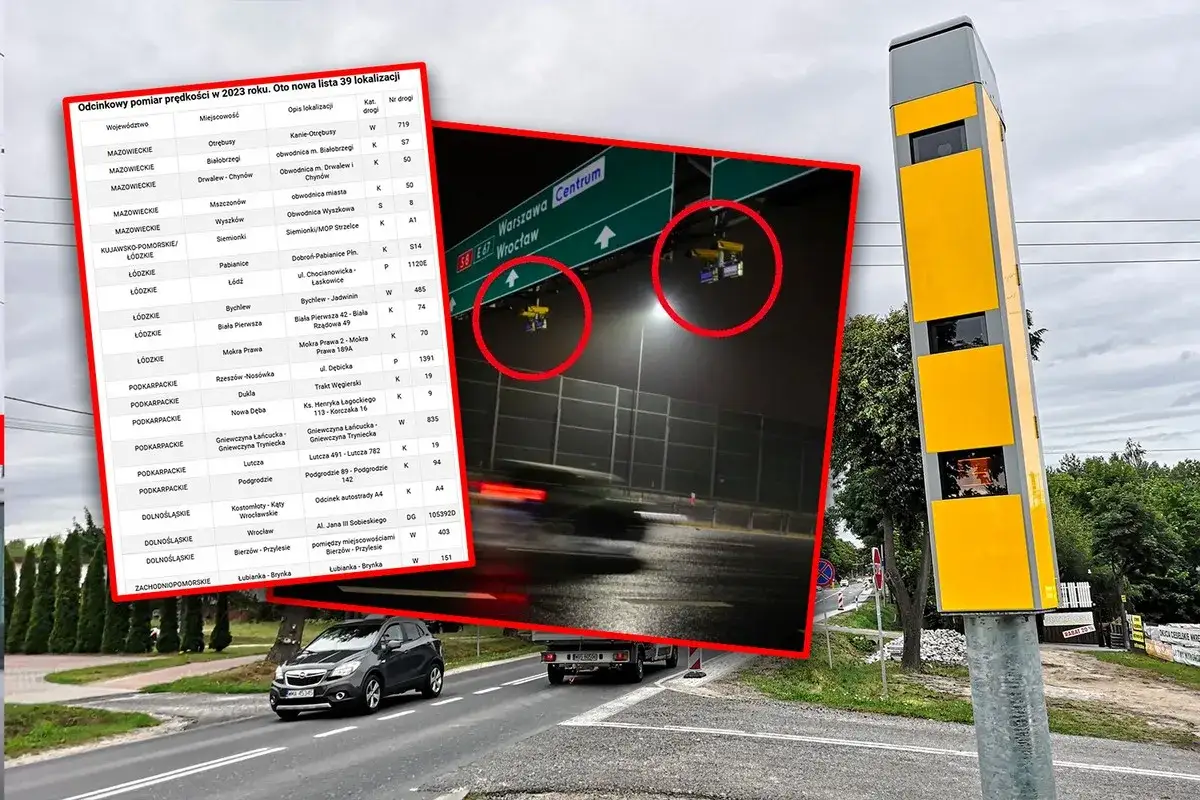 Znaki ograniczenia prędkości autostrada A2