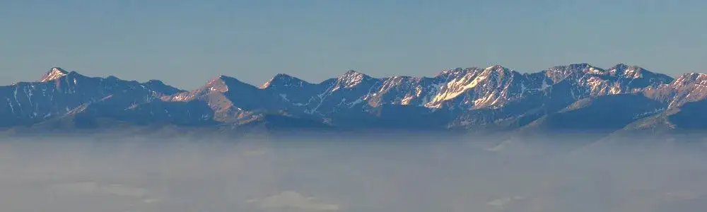Panorama z Babiej Góry Tatry Beskidy
