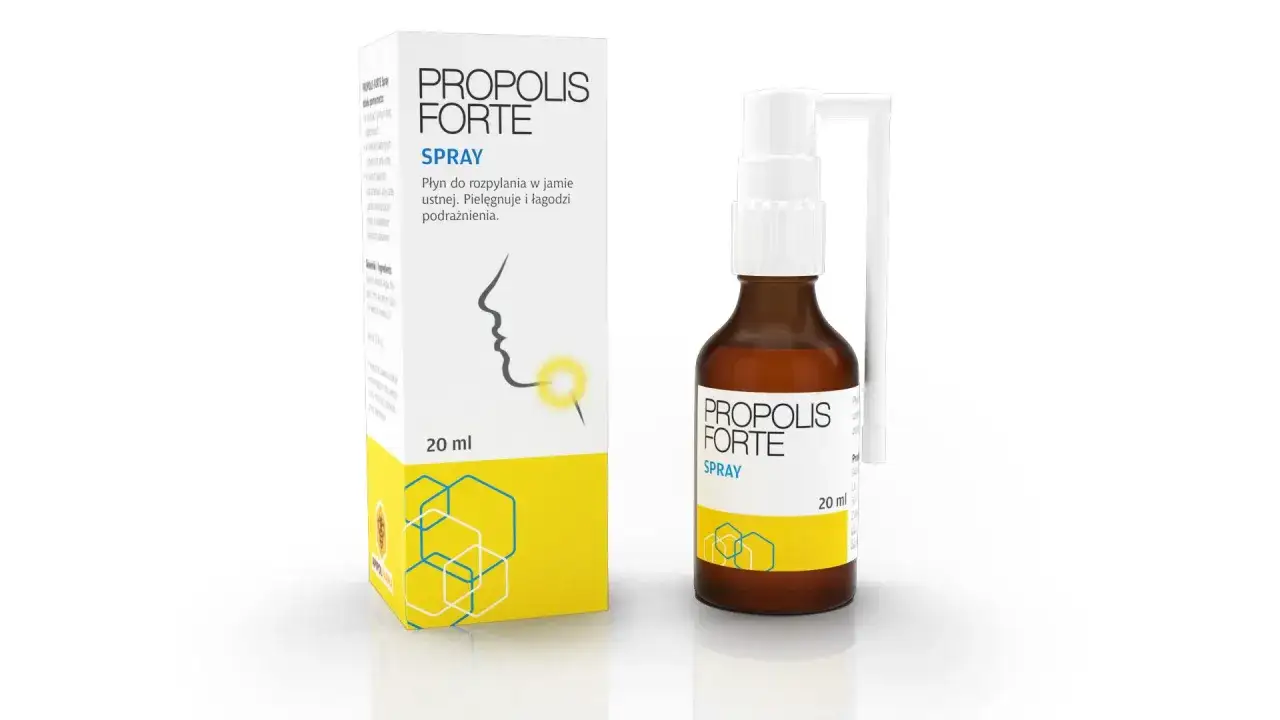 r&oacute;żne formy propolisu (nalewka, kapsułki, maść, aerozol)