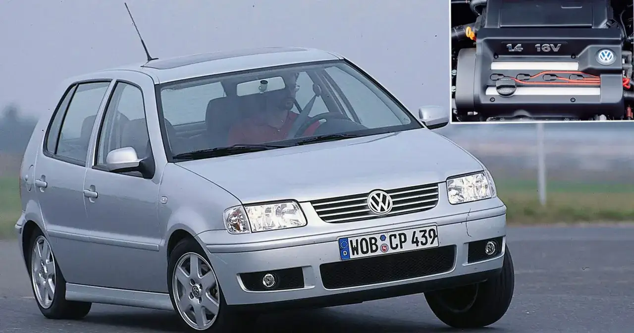 Srebrny Volkswagen Polo z silnikiem 1.4 16V, idealny wybór dla szukających **aut tanich w utrzymaniu**.