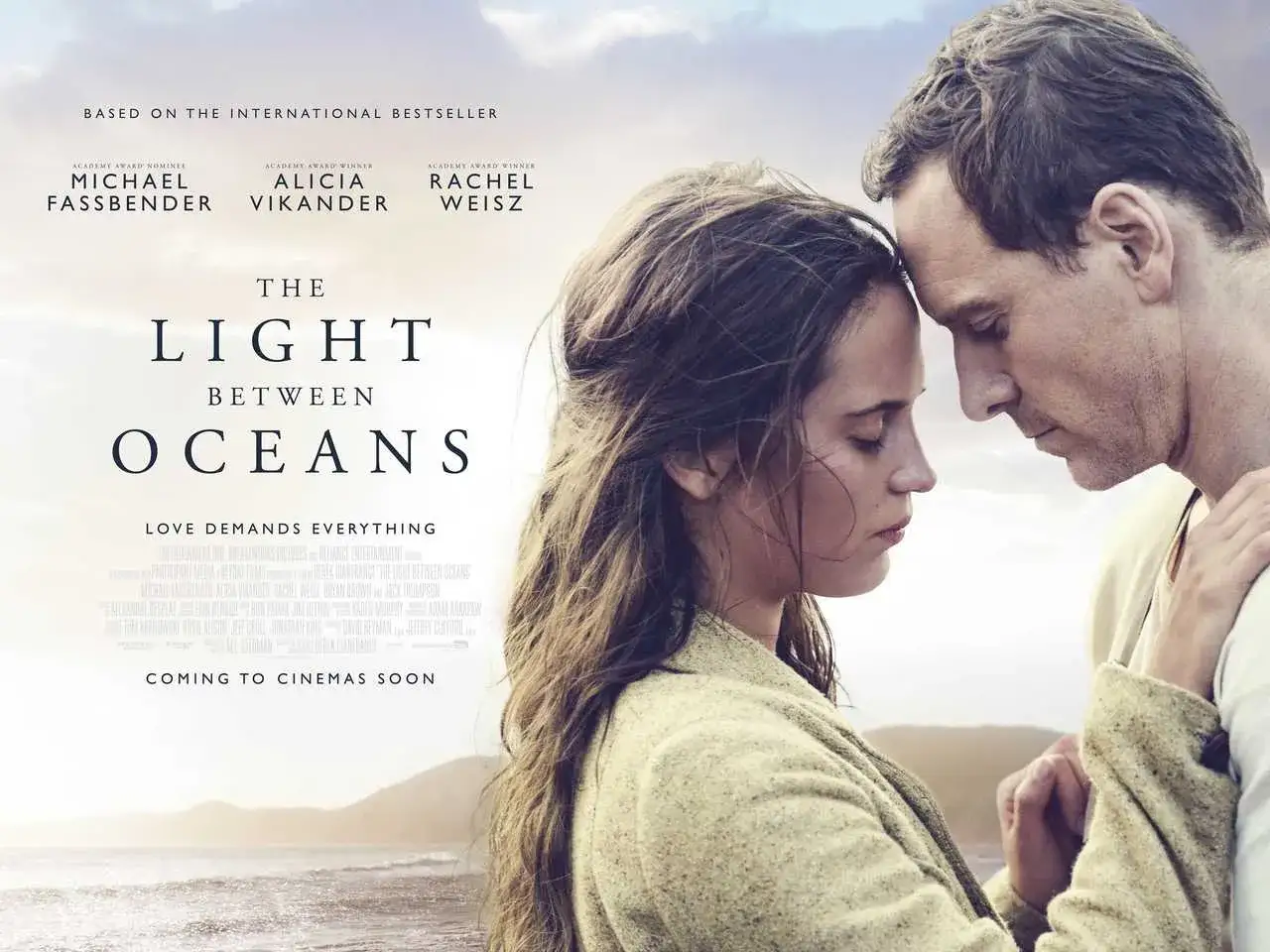 Plakat filmu Światło między oceanami, Michael Fassbender Alicia Vikander Rachel Weisz
