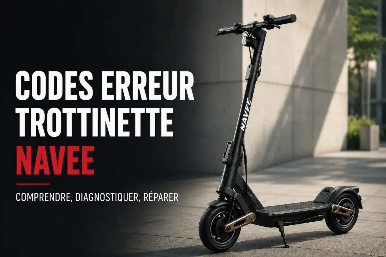 Trottinette Navee avec un code erreur E6. Guide pour comprendre, diagnostiquer et réparer.