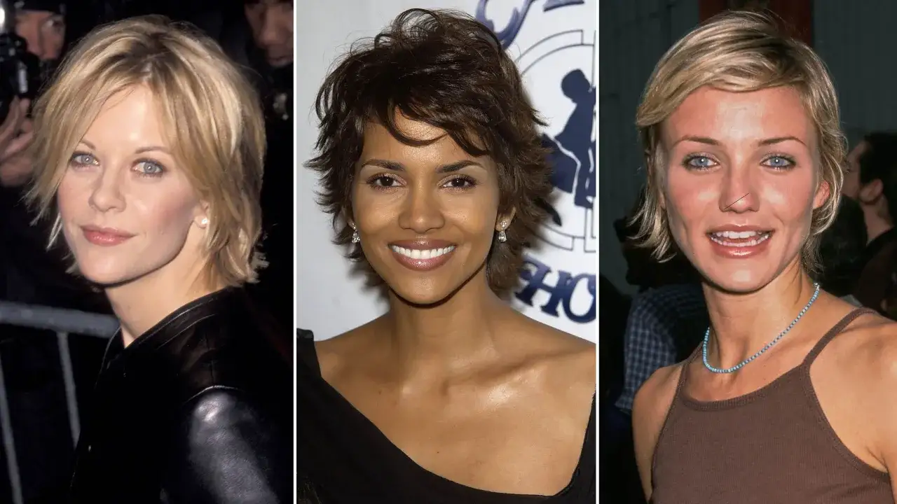 Meg Ryan, Halle Berry i Cameron Diaz prezentują r&oacute;żne odsłony pixie bob fryzury.
