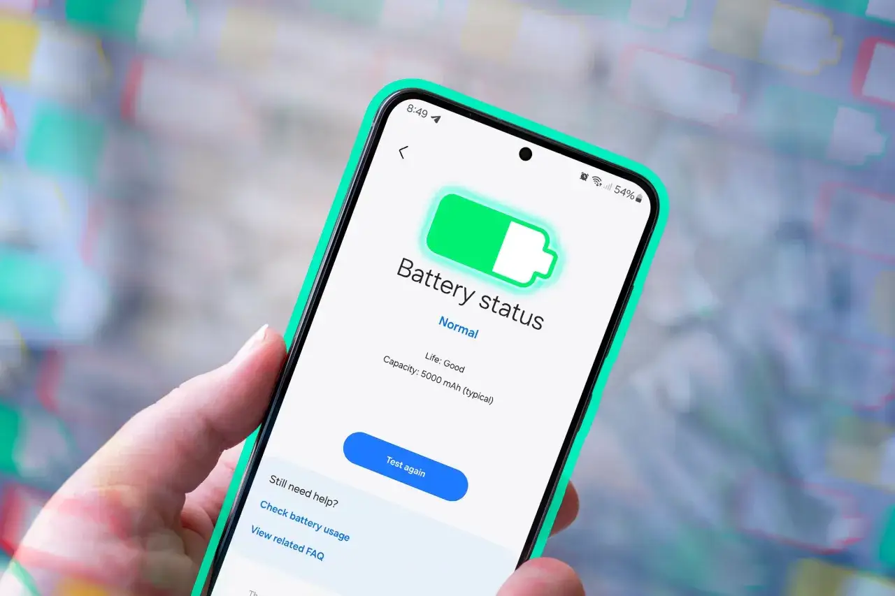 Jak sprawdzić pojemność baterii? Na ekranie telefonu widać status baterii: 