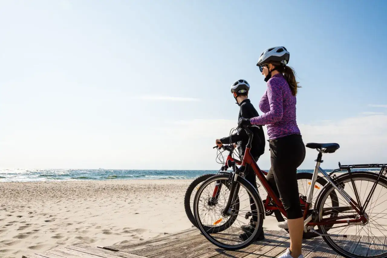 Rowerzysta na szlaku Velo Baltica