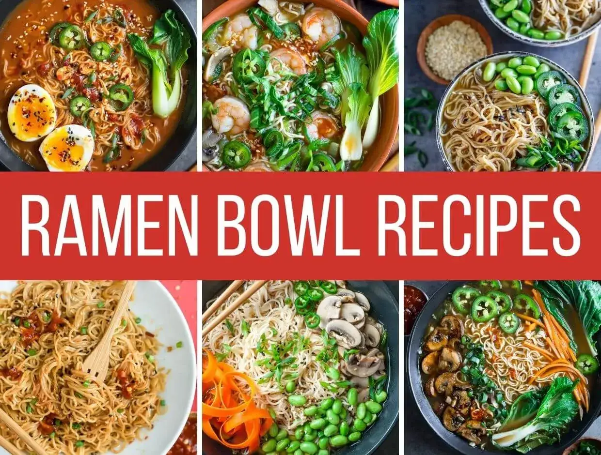Sześć apetycznych misek ramen, od klasycznego z jajkiem po wersje z krewetkami i grzybami. Dowiedz się, jak zrobić ramen!