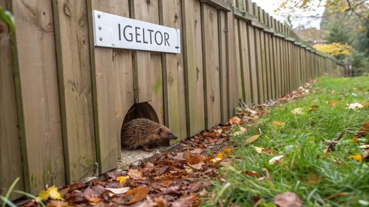 Ein Igel nutzt den
