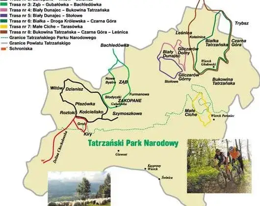 Zakopane szlaki g&oacute;rskie doliny rowery