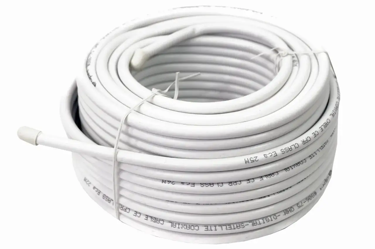 uszkodzony kabel koncentryczny satelitarny