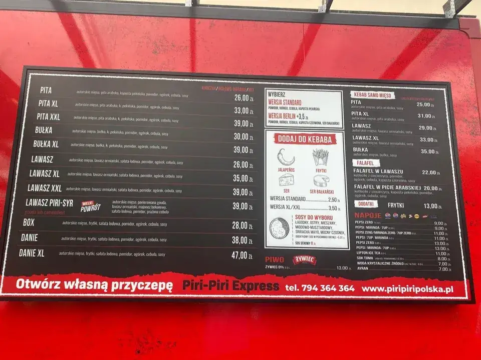 Mapa lokalizacji Piri Piri Kebab Polska