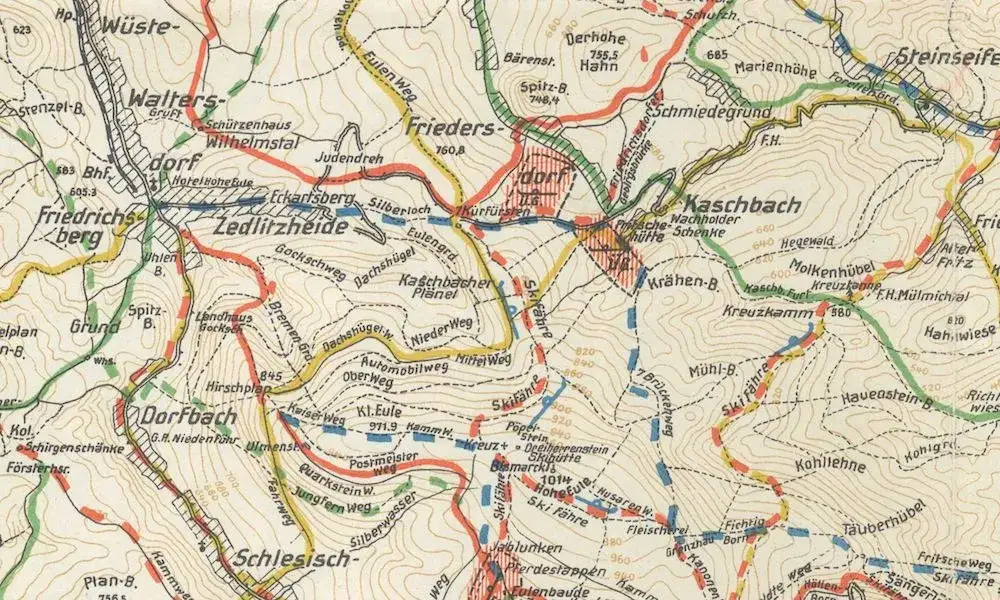 Mapa G&oacute;r Sowich Sudety Środkowe