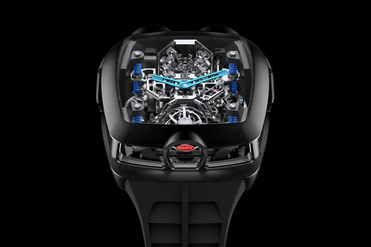 Jacob & Co Bugatti Chiron Tourbillon engine animation