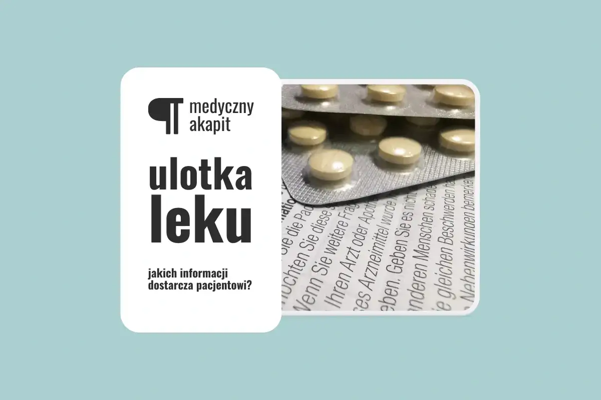 ulotka leku lub symbol ostrzegawczy medyczny
