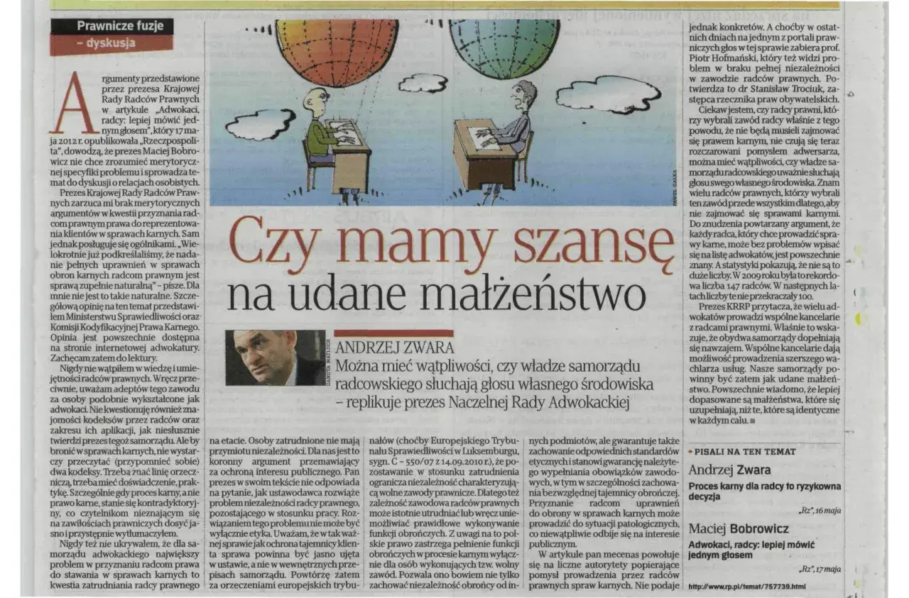 Czy radca prawny może być obrońcą w sprawach karnych? Dyskusja o niezależności i kompetencjach.