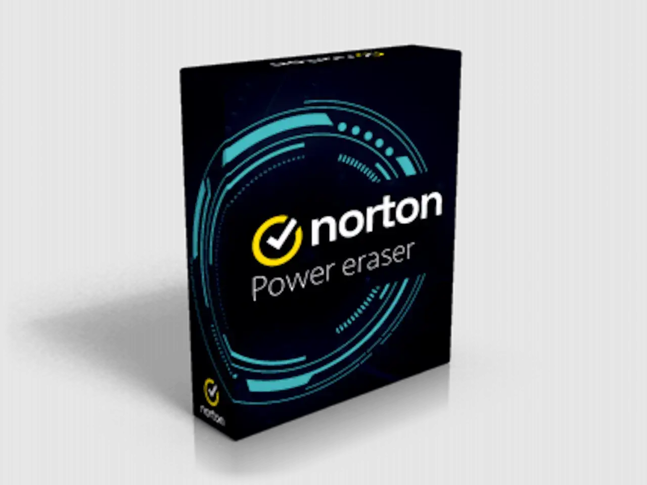 Pudełko Norton Power Eraser z technologią do usuwania złośliwego oprogramowania.