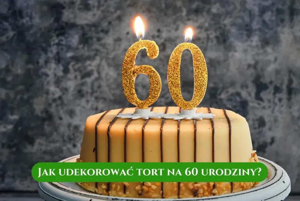 tort z napisem na 60 urodziny