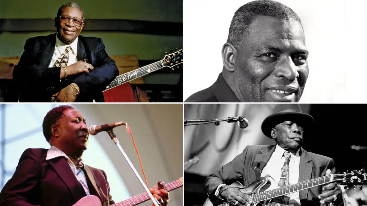 B.B. King, Muddy Waters, John Lee Hooker i inni najlepsi bluesmani świata na czterech zdjęciach.