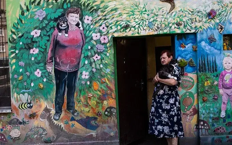 Wrocław Nadodrze murale Dzielnica Czterech Wyznań