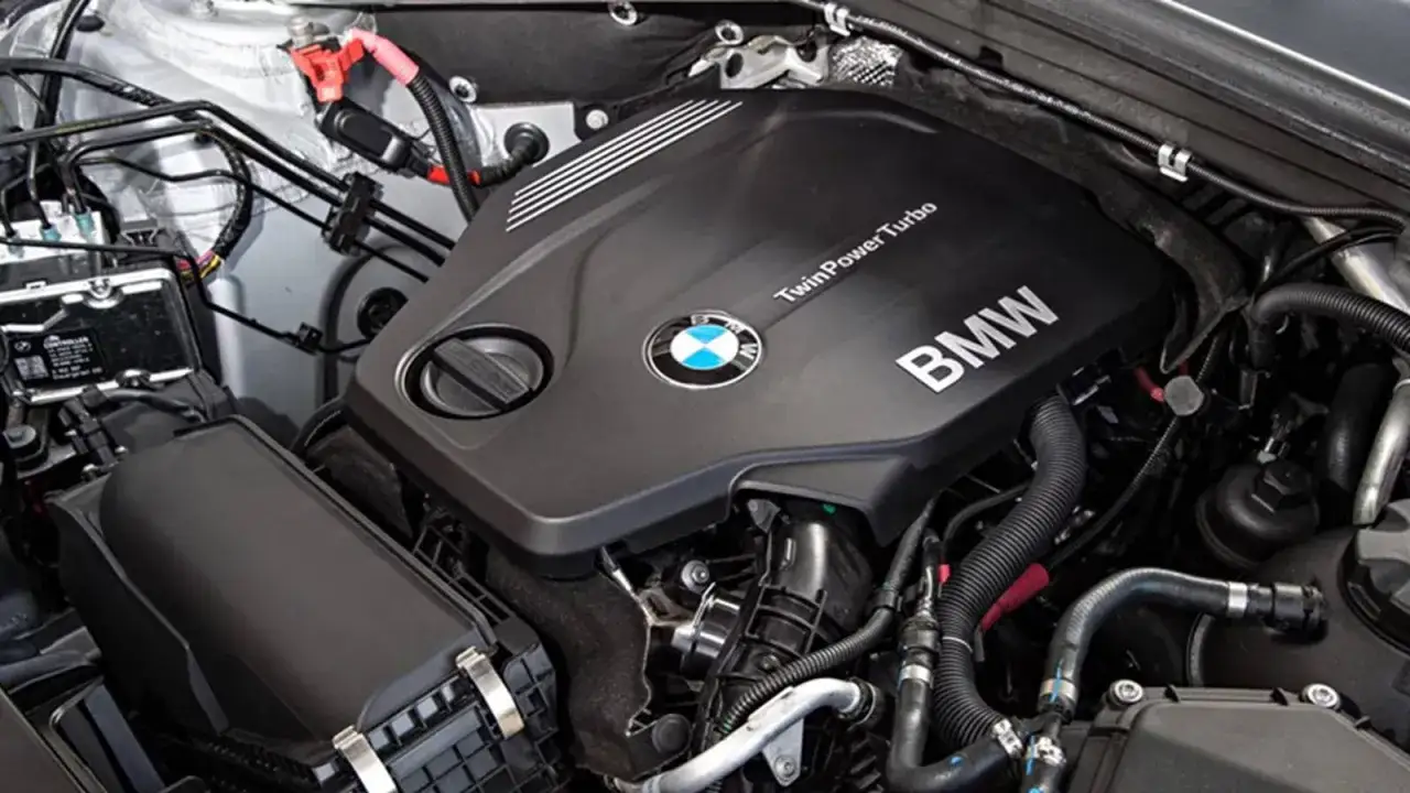 Silnik BMW TwinPower Turbo, serce samochodu n20, gotowe do pracy.