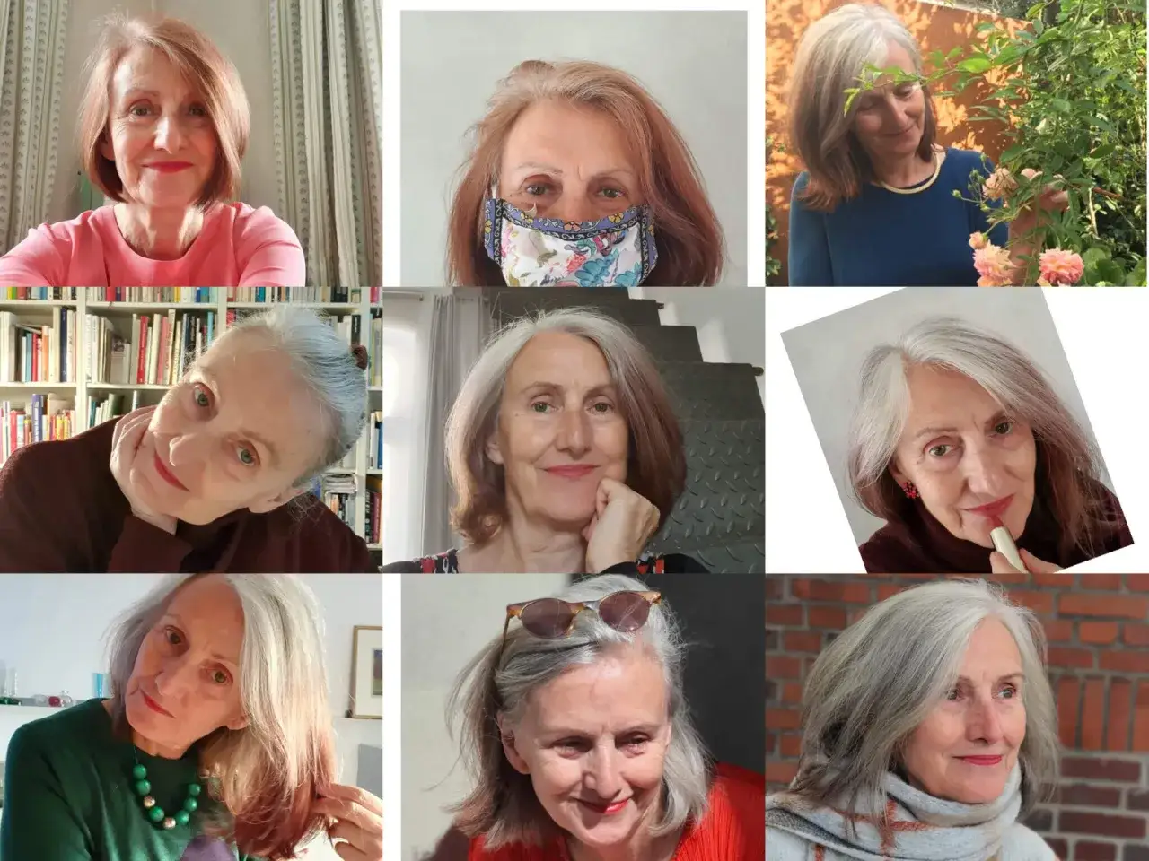 Vorher-Nachher weiße Haare färben verschiedene Methoden