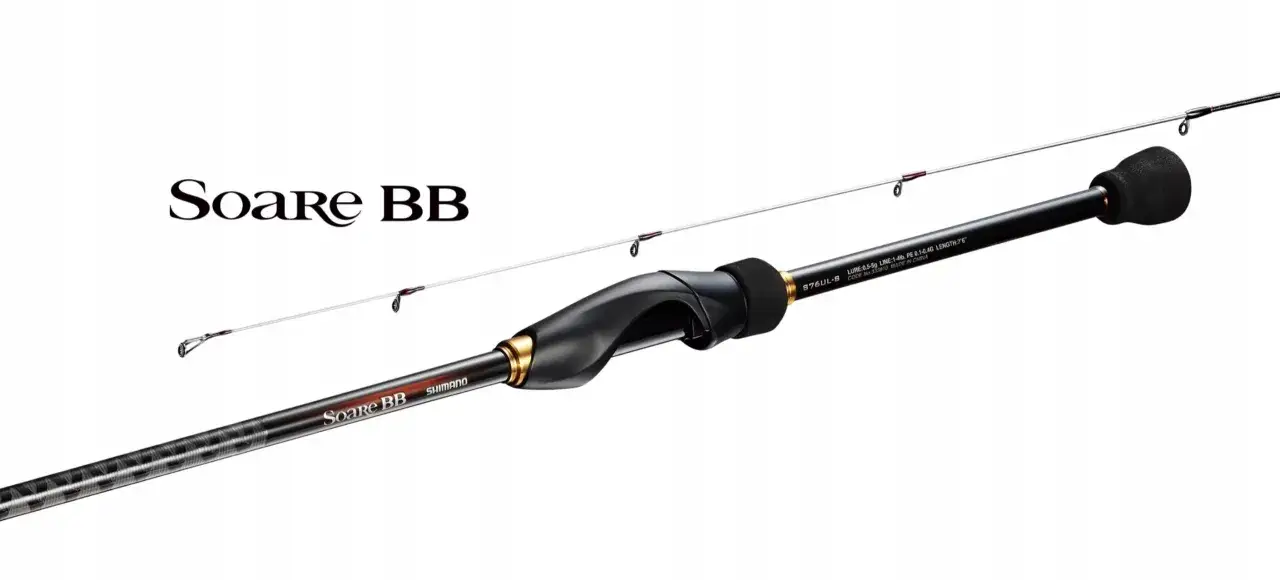 Elegancki wędka Soare BB Shimano, idealna do łowienia ultralekkiego.