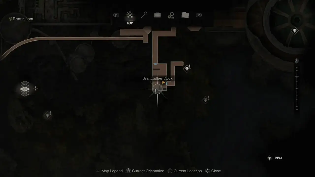 Mapa de Resident Evil 4 Remake, mostrando la ubicación del