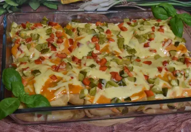 zapiekane naleśniki gyros z serem