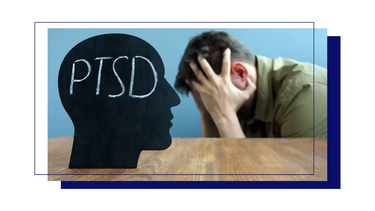 Cztery kategorie objaw&oacute;w PTSD, infografika