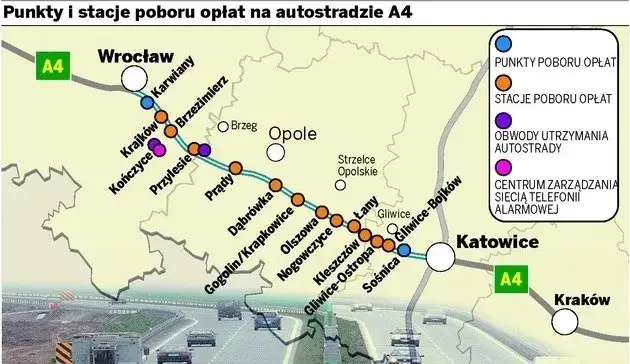 Zdjęcie Najlepsza aplikacja na A4 Gliwice Wrocław - uniknij opłat za przejazd