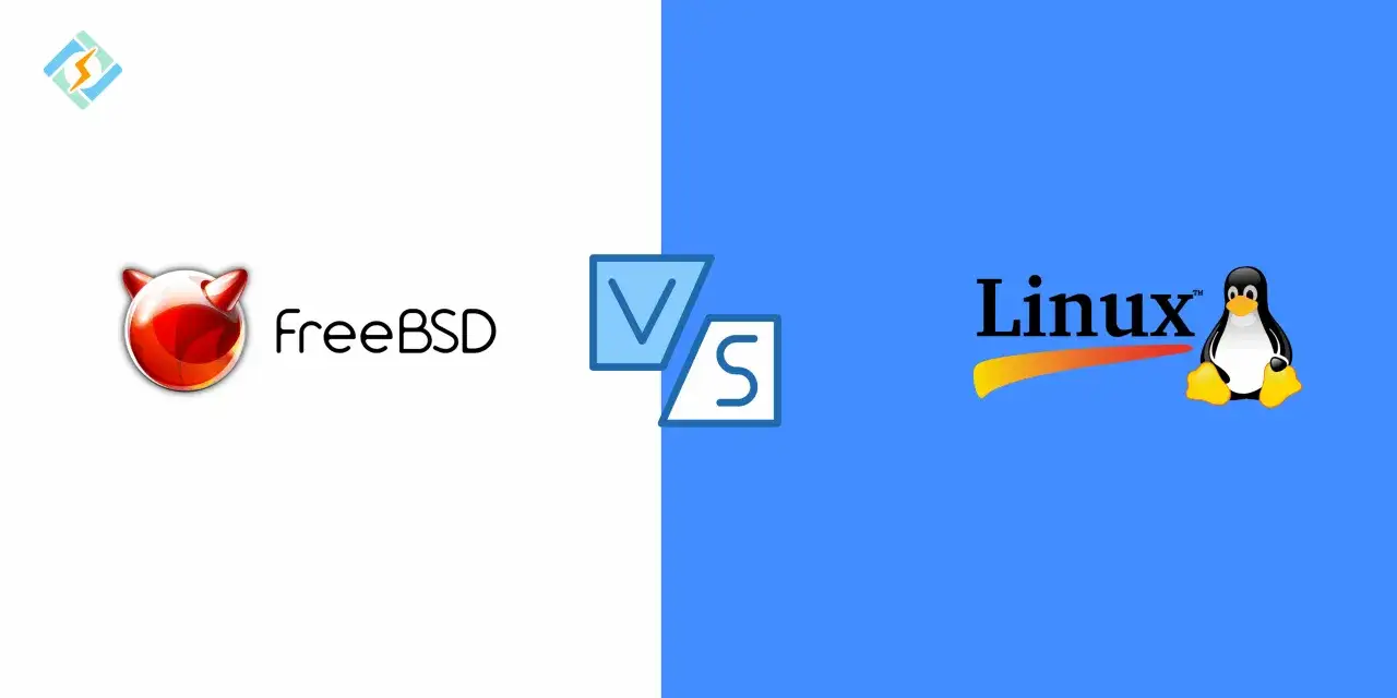 Logo FreeBSD vs Linux.