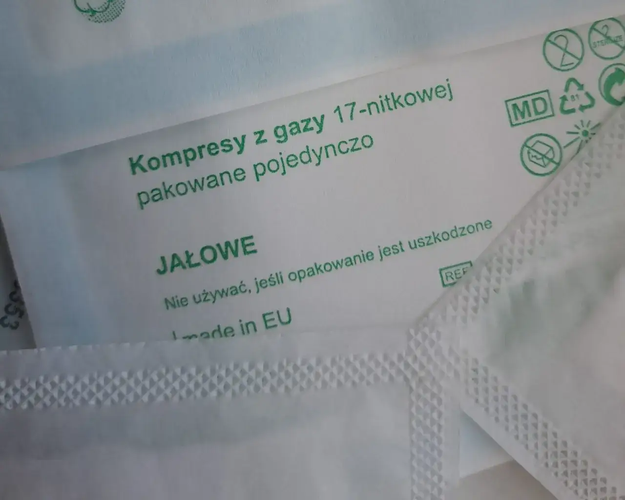 Rodzaje gazy jałowa i niejałowa opakowania