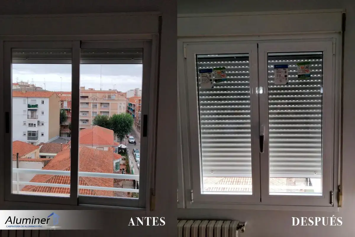 Ventana antigua vs. nueva. Opiniones sobre cambiar ventanas sin obra. Mejora la eficiencia energética y el aislamiento.