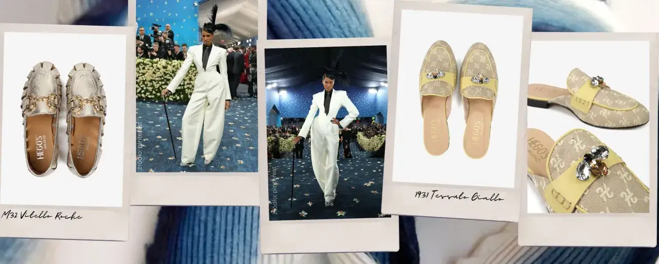Eleganckie mokasyny i klapki HEGO'S Milano – idealne do sukienki na wesele. Złote, beżowe i żółte modele z ozdobami.