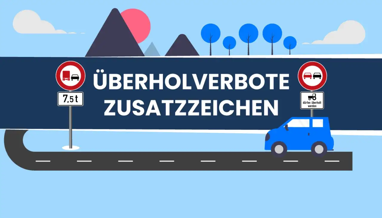 Verkehrszeichen 277: &Uuml;berholverbot f&uuml;r LKW &uuml;ber 7,5t und f&uuml;r alle Fahrzeuge, wenn sie &uuml;berholt werden.
