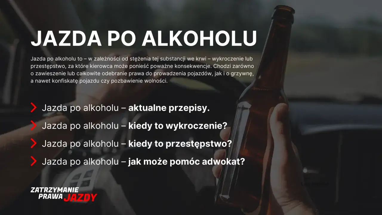 konsekwencje jazdy po alkoholu, taryfikator mandatów alkohol