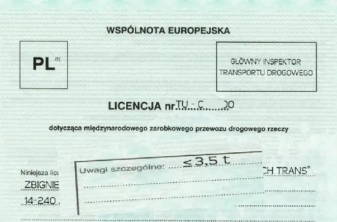dokumenty przewoźnika drogowego licencja czas pracy