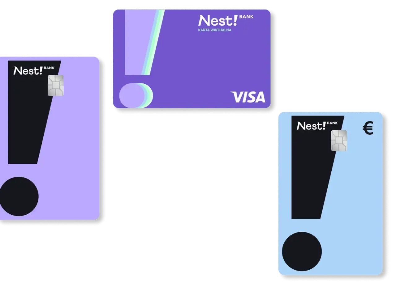 Karty Nest Bank z wykrzyknikiem. Czyżby to symbol tego, jak wielu klientów zostało oszukanych przez Nest Bank?