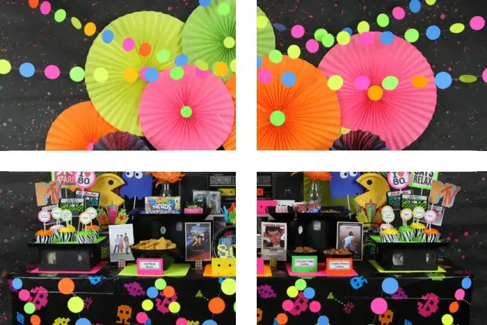 dekoracje impreza lata 80