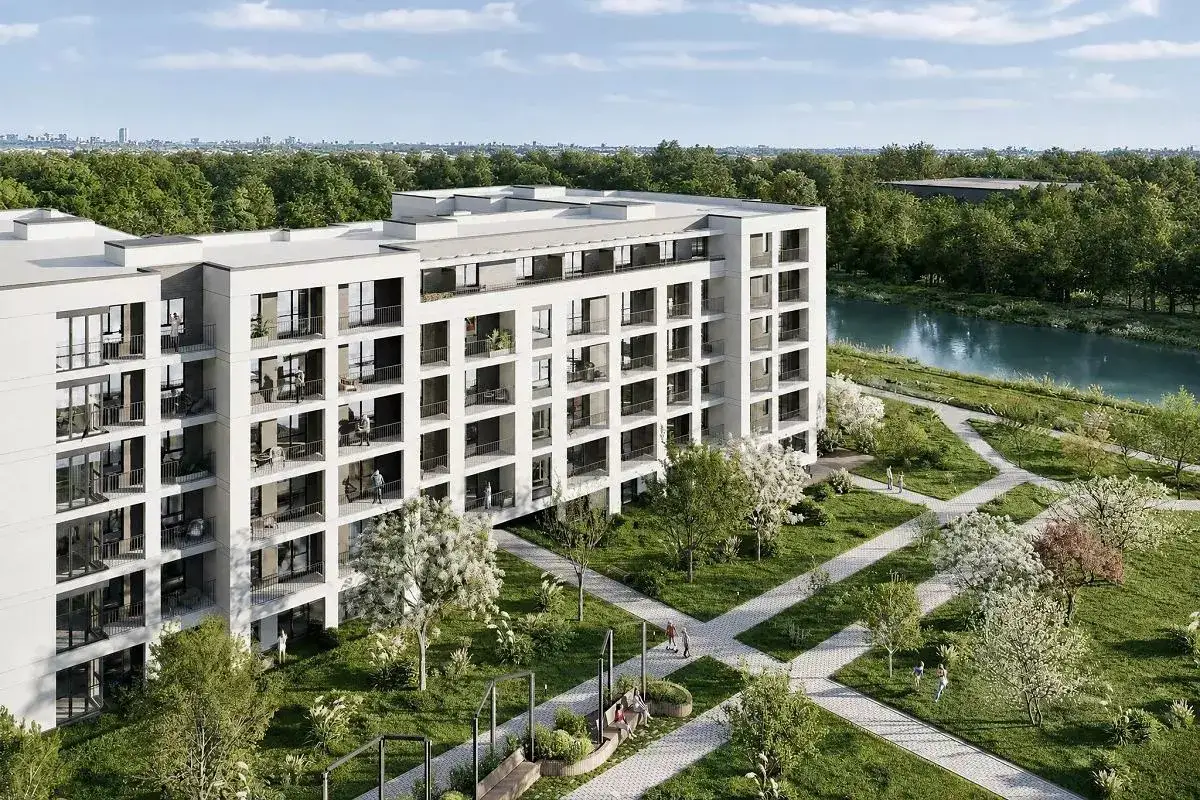 Nowoczesne osiedle nad rzeką, z zielonymi terenami i placami zabaw. To przyszłość planowanych inwestycji Wawer.
