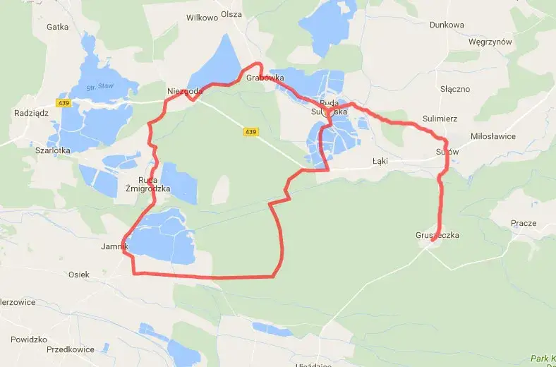 Stawy Milickie trasy rowerowe
