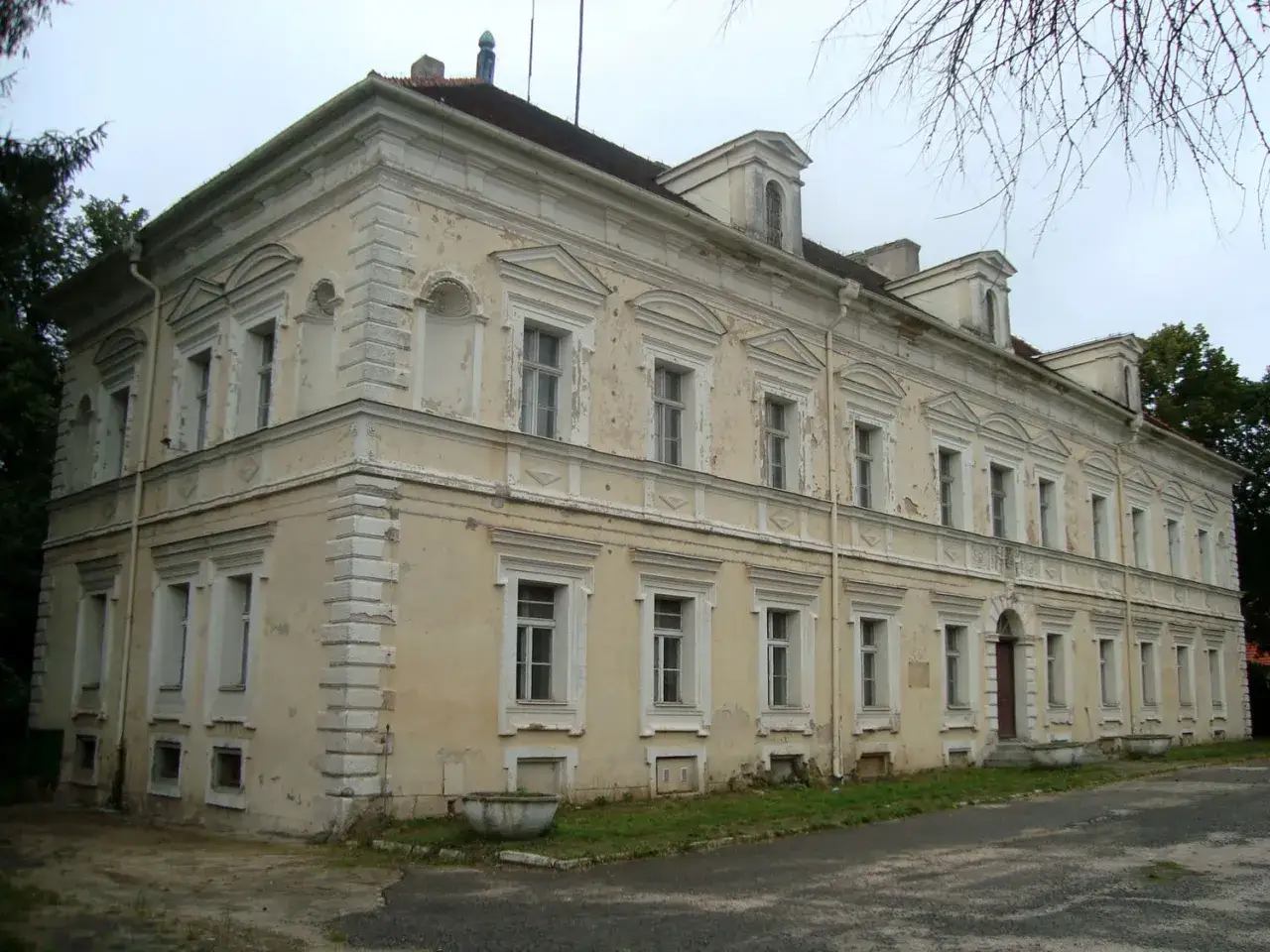 Stary pałac w Konarzewie sprzedany. Zniszczona elewacja, okna i dach wymagają remontu.