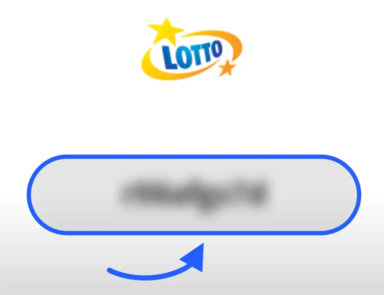 Pole do wpisania kodu promocyjnego Lotto. Strzałka wskazuje miejsce, gdzie można go wprowadzić.