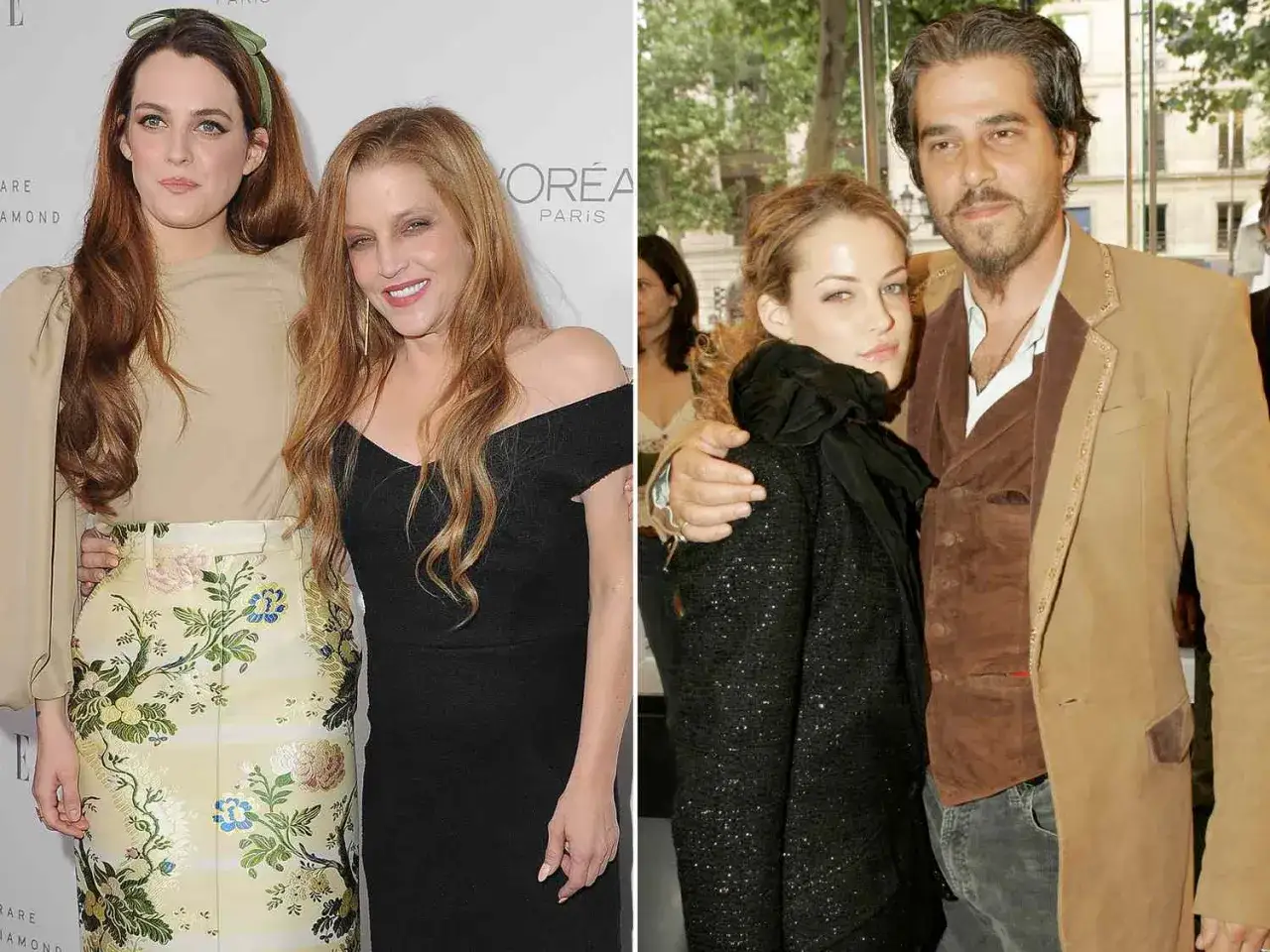 Lisa Marie Presley z córką Riley Keough i jej mężem Dannym Keough.